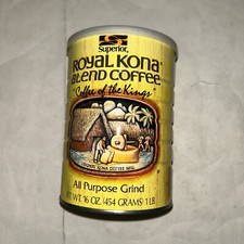 VTG NEW Royal Kona Blend Coffee in Can 1989? 16oz (11690cr) picture