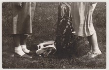 Women Out Of Frame Cropped Legs Shoes Handbag Unusual Composition Vintage Photo picture