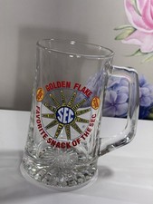 Golden Flake Vintage Glass Stein Mug Favorite Snack Of The SEC 20 fl. oz. Cup picture