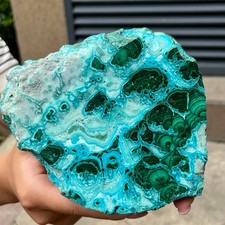 Natural Blue Green Chrysocolla Slice Polished Crystal Healing Stone  554 g picture