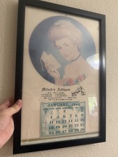 Framed Vintage Advertising Calendar Mitsch's Antiques Albany Oregon Retro Decor picture