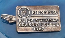 RARE 1967 BUICK NATIONAL ADVISORY COUNCIL STERLING PENDANT picture