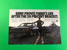 1985 BMW 633CSi K 100 RS ORIGINAL VINTAGE PRINT AD ADVERTISEMENT PRINTED 2 PAGE picture