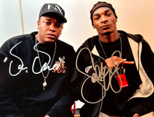 DR. DRE & SNOOP DOGG Signed 8x10
