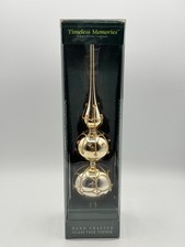 VTG 2003 WATERFORD Timeless Memories Hand Crafted Glass Christmas Tree Topper Go picture