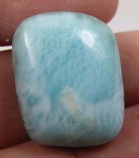 38.35ct  Dominican Republic 100% Natural Larimar Cabochon Gemstone 7.65g 24mm picture