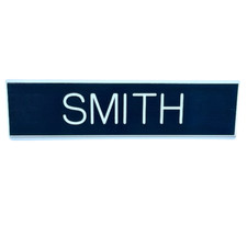 Custom Navy  Magnetized Black Name Tag picture