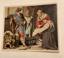 1930’s Germany Great Moments Card Charlemagne overseeing plans for Aachen Chapel picture