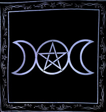 Altar Tarot Cloth: Triple Goddess 26 x 26 (Square) Triple Goddess Pentagram picture