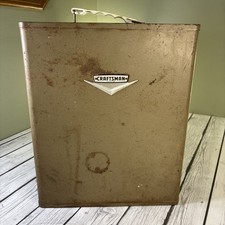 Vintage 1960s Craftsman Metal Wall Cabinet Wall-Mount Storage Unit 16”x13”x8”. picture