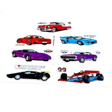 Lot 7 Vintage 1980s Prismatic Car Vending Machine Stickers Foil NOS Supercars picture