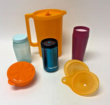 Tupperware Mixed Kitchen Set Pitcher Tumblers Containers Funnels NEW Colorful picture