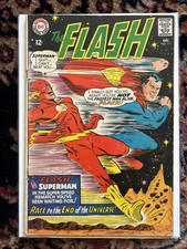 THE FLASH #175 (1967 DC Comics) KEY Classic Superman race ~ cover detached picture