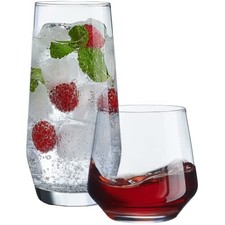 Le'raze GL 949 Set of 8 (4 Tall & 4 Short Dof) Drinking Glassware Set (New) picture