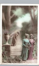 SURREAL FANTASY CLAY SCULPTURE RPPC 1908-09 NEW YEARS IMAGE postcard artist picture