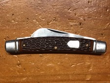 VINTAGE SABRE 676 TWO BLADE POCKET KNIFE MADE IN JAPAN  picture