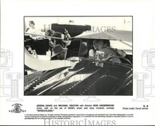 1994 Press Photo Geena Davis, Michael Keaton, Ron Underwood in 
