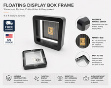 New ID Impluse Designs Black Wooden Shadow Box Style Frame - 4x4 - 06FW337 picture