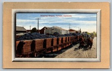 1910 Turlock California Shipping Grapes Vintage Postcard Agriculture Train picture