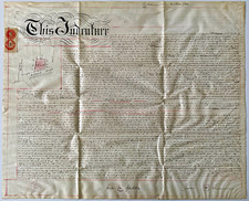 Antique 1895 Victorian English Handwritten Manuscript Land Conveyance Indenture picture