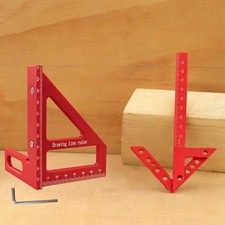 Center Scribe Marking Gauge 45/90 Degree Aluminum Alloy Center Finder Ruler Tool picture