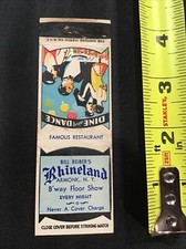 Bill Reiber’s Rhineland Armonk NY Dine Dance Ad Matchbook Cover picture