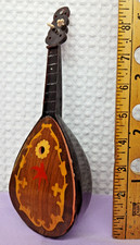 VINTAGE MANDOLIN MUSIC BOX HANDMADE SORRENTO ITALY 1970 WORKS  picture