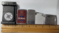 Vintage Lot 5 Assorted Lighters -Zippo- Bently- Made IN USA - Colibrii -Japan picture