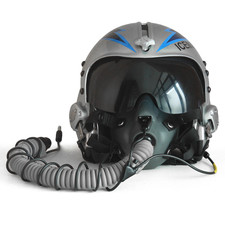 HGU-33 Top Gun Iceman Flight Helmet Movie Prop Pilot & MBU-12 Oxygen Mask picture