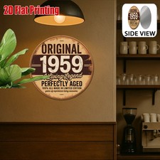 Original 1959 Perfectly Aged Outdoor Tin Metal Signs Home Décor 8x8  picture