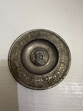 Antique c. 1880's Pewter Trinket Plate Dish Portrait Richard Wagner picture