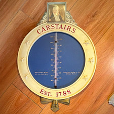 Carstairs Est. 1788 Blue & Cream Collectible Advertising Wall Thermometer picture