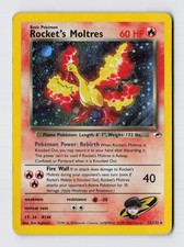 Pokémon TCG Gym Heroes (Unlimited) Rocket's Moltres 12/132 Holo Rare HP picture