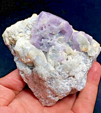 Big Purple Spinel Crystals on  CALCITE MATRIX - 700 Grams- 9 cm picture