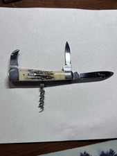 Rare FIRST RUN 2004 Case XX 6.54130 BoneStag Bartenders Knife LongPull Near Mint picture
