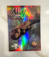 Ty Beanie Babies Official Club Ally the Alligator 1997 Retired Card Holo picture