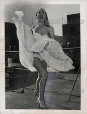 1953 Press Photo French singer Danielle Lamar performs in London, England picture