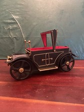 Antique Vintage Car Liquor Decanter Caddy Music Box Plays