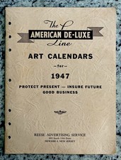 Vintage 1947 Calendar Salesman Sample Catalog American Deluxe Reese Advertising picture