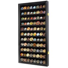 Elegant Wall-Mounted Challenge Coin Display Case for Military Collectibles picture
