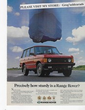 Original 1992 Range Rover vintage print ad picture