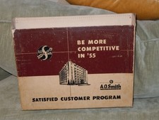 A.O. SMITH. Vintage 1955 A.O.Smithway Satisfied Customer Program Holder.  Empty picture