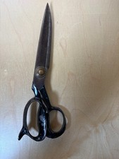 Antique Massive Heavy Forged Steel Tailor Shears Industrial Dressmaker Scissors picture