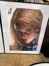 8x 11 3/4 Original Art By Aurelio Rigoni Invisible Woman picture