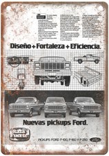 Vintage 1982 Ford F Ad Retro Look Metal Sign A8823 picture