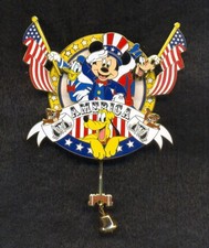 Disney Featured Artist Proud To Be American Mickey Jumbo Pin LE 750 picture