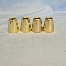 Vintage Baldwin Brass Candle Followers Set of 4 Polished Brass Taper Candle USA picture