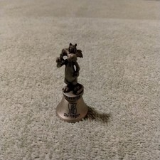 Six Flags Vintage 1993 Warner Bros Sylvester Pewter Bell 2 1/4 Inch picture