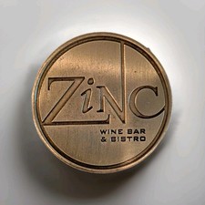 Zinc Wine Bar Bistro Albuquerque NM $25 Food Drink Trade Token 38mm 20.14g picture