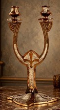Antique Jugendstil Art Nouveau Double Candlestick Candelabrum Deffner  14” picture